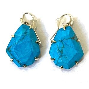 Kendra Scott vintage turquoise stone earrings